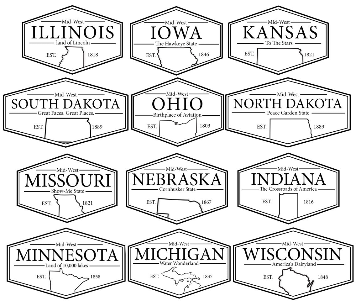 ALL CAPS Midwest Black Hat - Twelve State Options