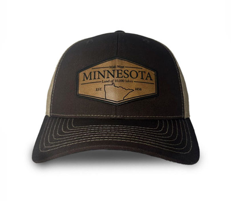 ALL CAPS Midwest Brown Hat - Twelve State Options