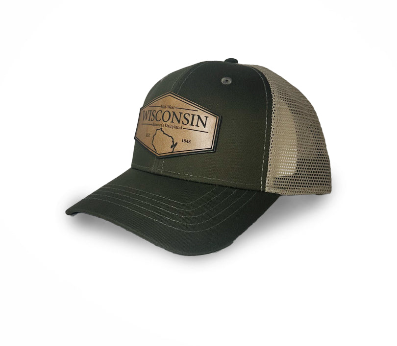 ALL CAPS Midwest Green Hat - Twelve State Options